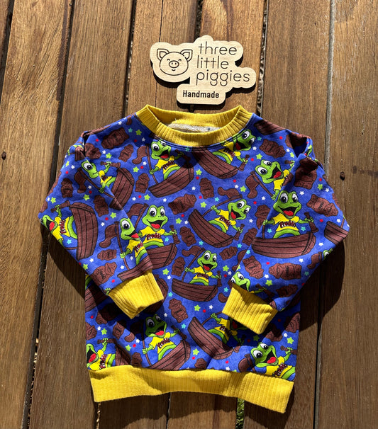Size 2 Dolman Sweater - Choc Frog