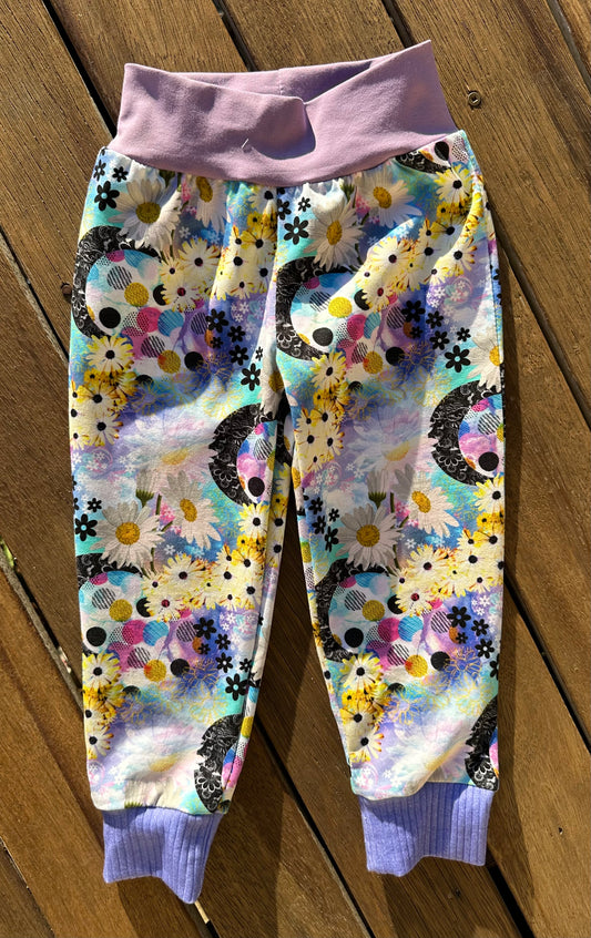 Size 2 Lounge Joggers - Floral Moon